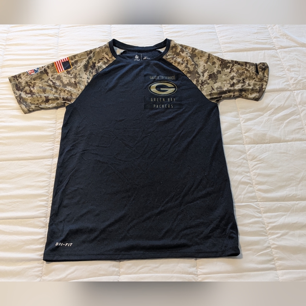 Nike Dri-Fit Green Bay Packers Salute to Service Mens T-Shirt Size S